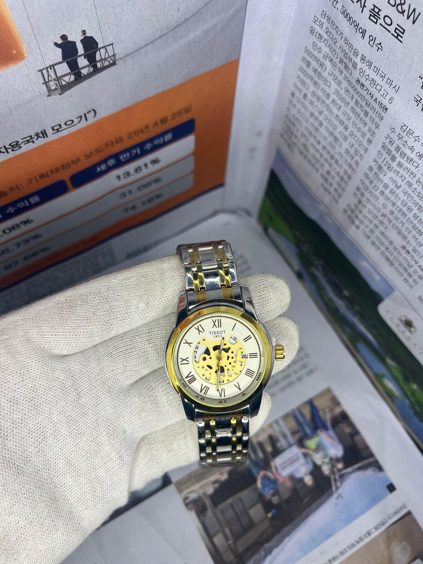 Tissot Chrono Dial – Two-Tone Gold & Silver Chronograph Watch RR Timpieces