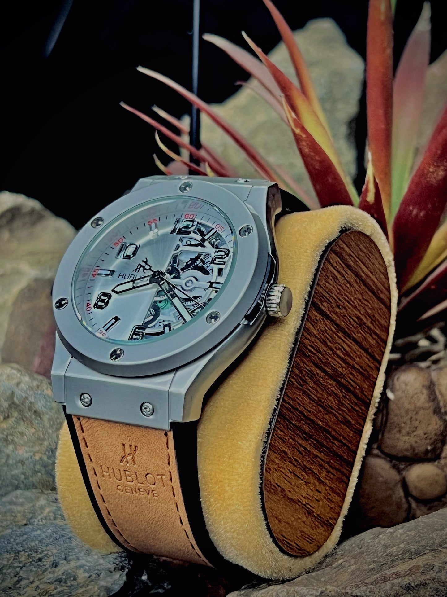 Hublot Classic Fusion – Silver Dial Luxury Watch with Mustard Leather Strap