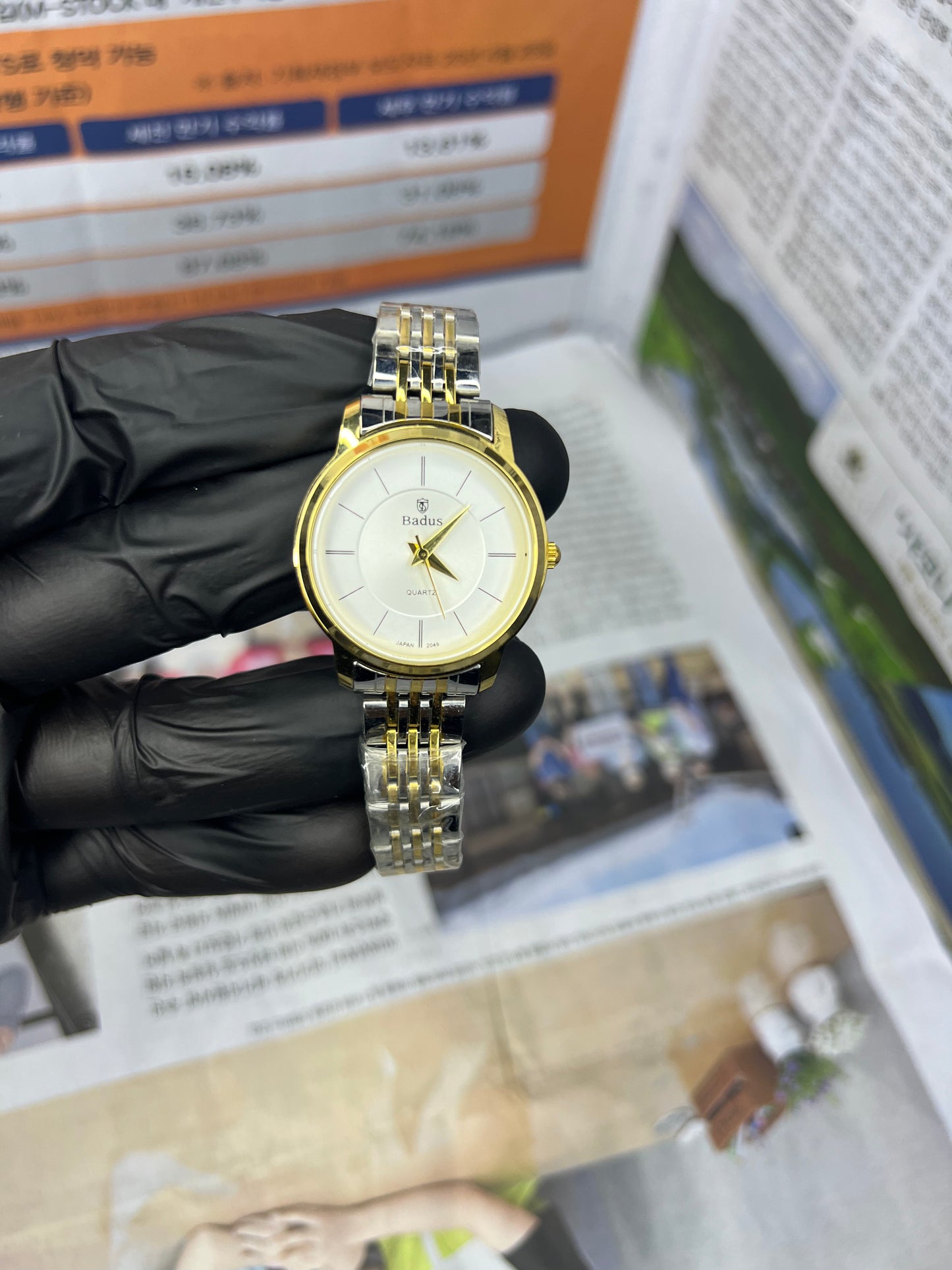 Badus Elegance Two-Tone Women’s Watch – Silver & Gold Luxury Timepiece