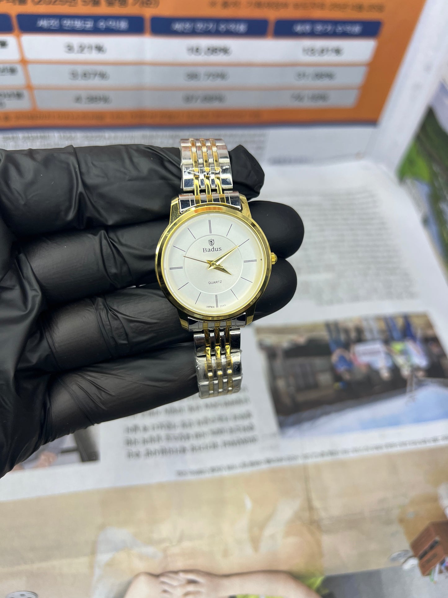 Badus Elegance Two-Tone Women’s Watch – Silver & Gold Luxury Timepiece
