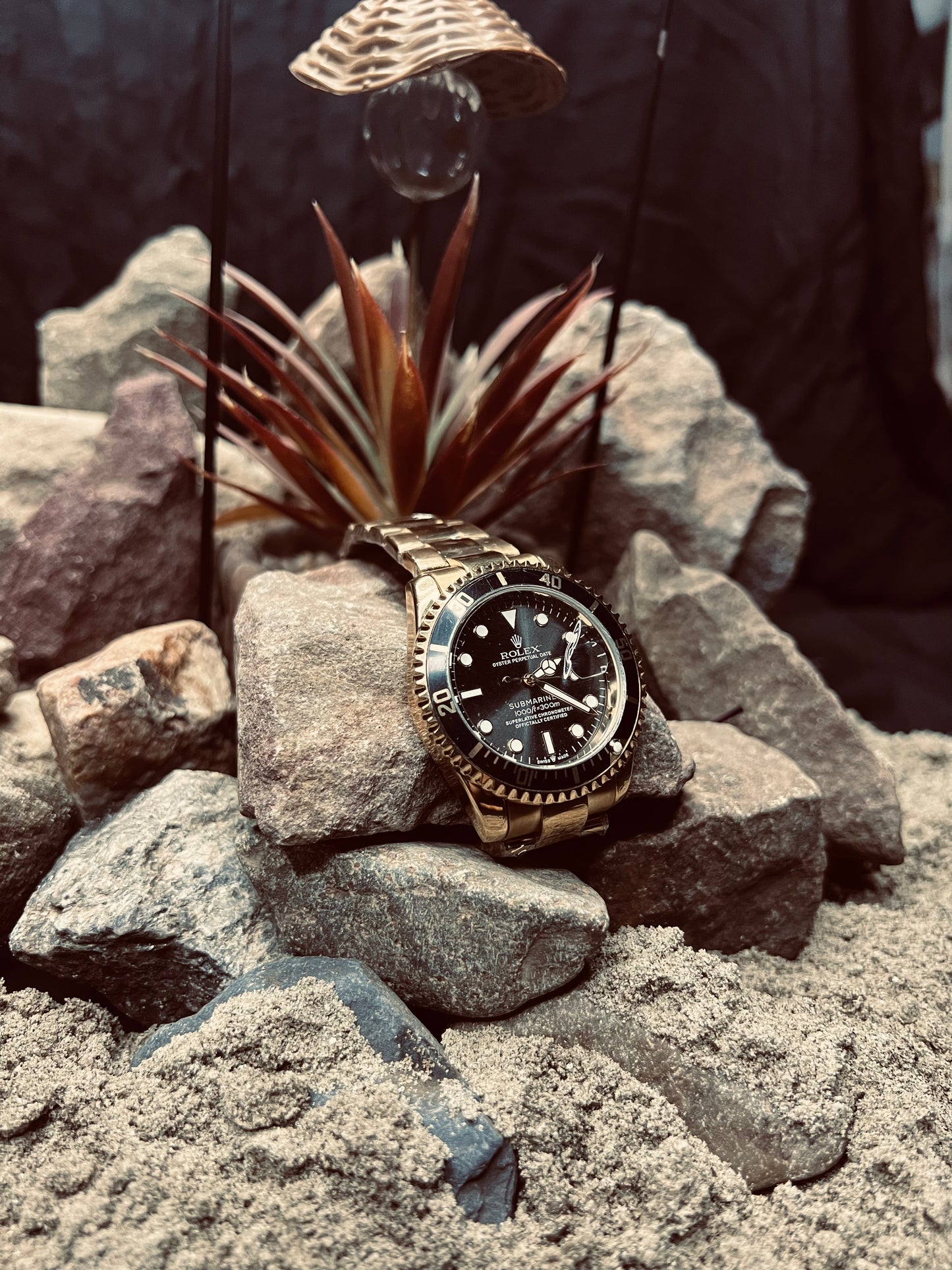 Rolex Emperor Edition – Full Gold Stainless Steel Luxury Watch with Black Dial