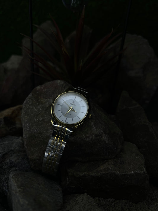 Badus Elegance Two-Tone Women’s Watch – Silver & Gold Luxury Timepiece