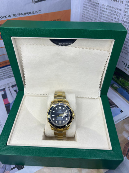 Rolex Emperor Edition – Full Gold Stainless Steel Luxury Watch with Black Dial