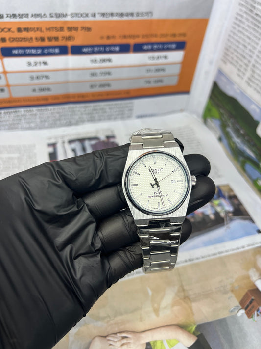 Tissot PRX Silver Dial – Premium Stainless Steel Swiss Luxury Watch for Men