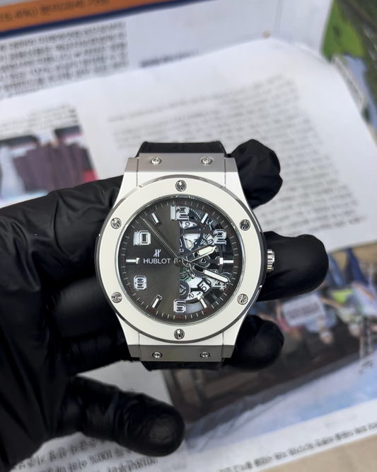 Hublot Classic Fusion – Silver Dial Luxury Watch with Black Leather Strap